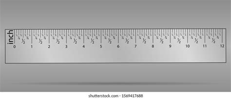 Original Ruler Measuring Tool Graduation Grid Stock Vector Royalty