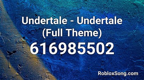 Undertale Undertale Full Theme Roblox Id Roblox Music Code Youtube
