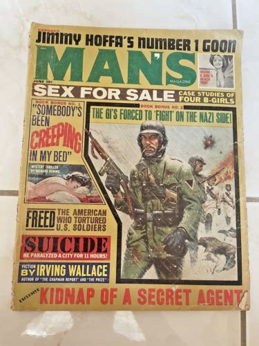 Mans Magazine Nazi Pulp Sex Pinups Hoffa Combat Kidnap Torture