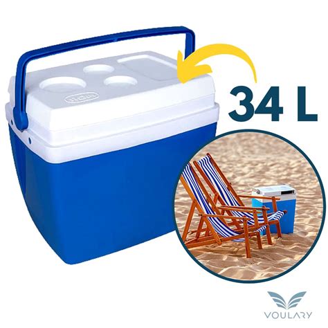 Caixa Térmica Cooler 34 Litros Com Alça Praia Grande Culer Plástico