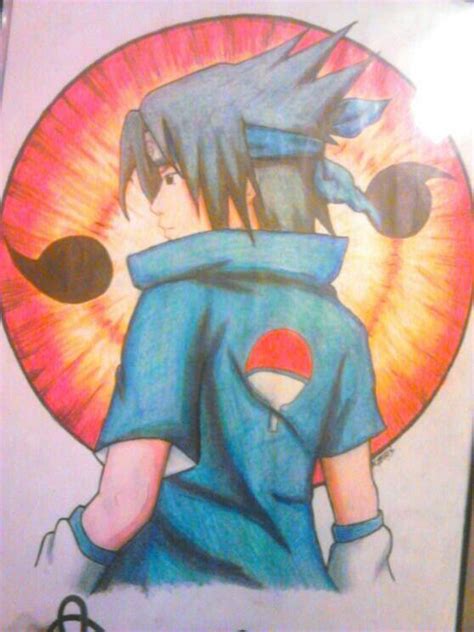 Another One Of My Colored Pencil Drawings Of Sasuke With The