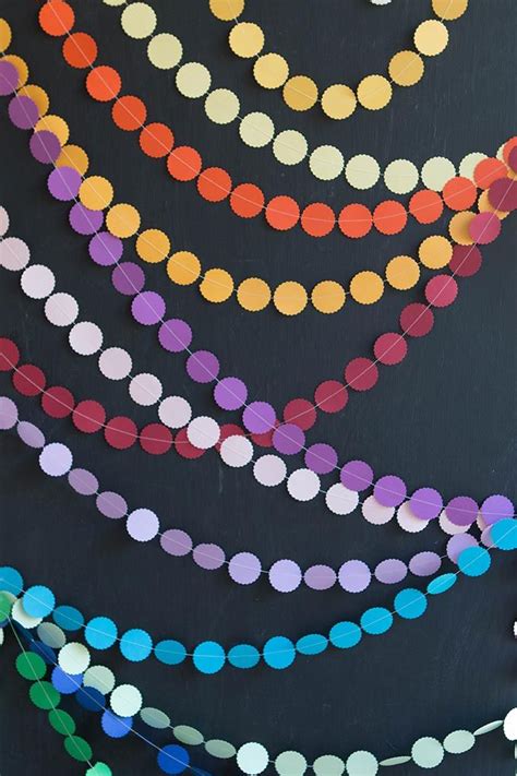 How To Easy Sewn Paper Garlands Paper Diy