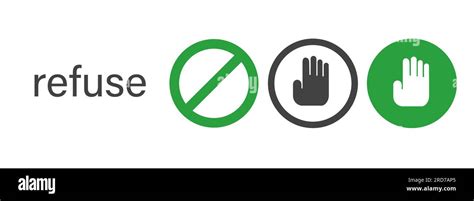 Refuse Symbol Icon Of Hand Gesture Stop Forbidden Palm Restricted