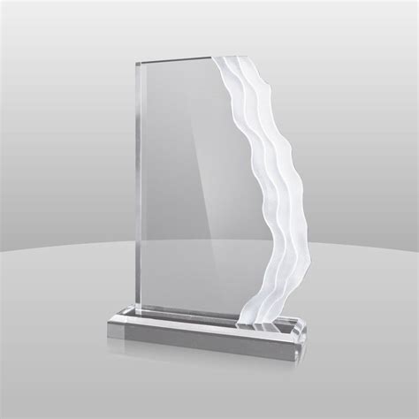 Side Wave Acrylic Award Glendora Trophy