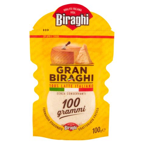 Biraghi Gran Biraghi Formaggio Stagionato Grattugiato Fresco 100 G