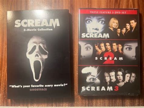 Scream Trilogy Triple Feature DVD Movie Set Horror Wes Craven Slipcover EBay