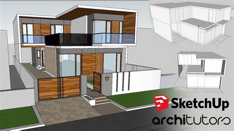 Modeling A Modern House In Sketchup Architutors Youtube