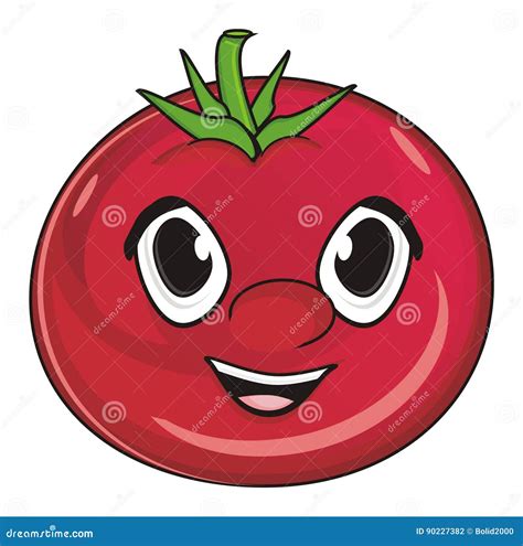 Face Of Tomato Stock Illustration Illustration Of Color 90227382