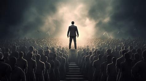 Premium AI Image Leadership Conceptual Image A True Born Leader Standing In Front Of The