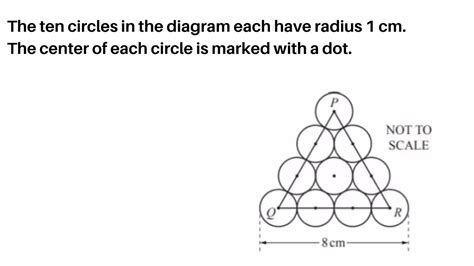 The Ten Circles In The Diagram Each Have Radius 1 Cm Calculate The