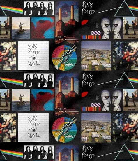 Pink Floyd Album Covers Fabric By The Metermusicrock Groups Etsy