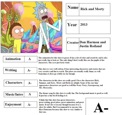 Rick And Morty Report Card By Mlp Vs Capcom On Deviantart