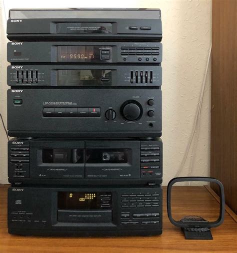 Sony Hifi Cd Radio Turntable Cassette Player With Speakers In