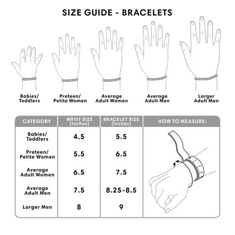 Update Wrist Sizes For Bracelets Latest Poppy