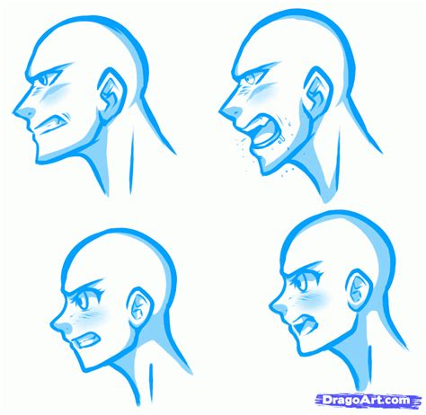 How To Draw Angry Faces Anime Angry Face Step By Step Faces People