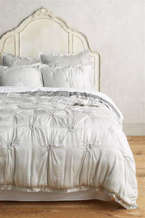 Anthropologie Gathered Silk Quilt Shopstyle Comforters And Duvets