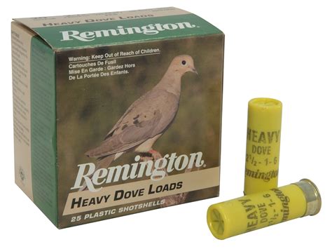 Remington Heavy Dove Ammo 20 Ga 2 34 1oz 6 Shot Box Of 25