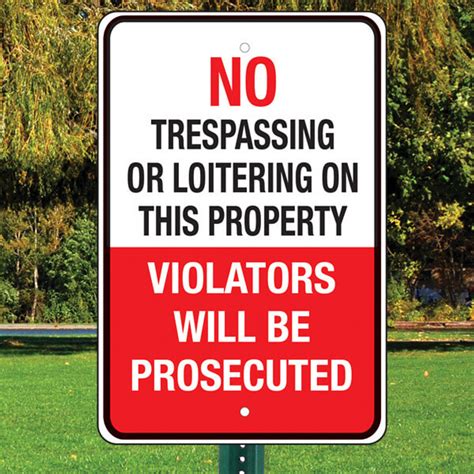 12 X 18 Aluminum No Trespassing Sign