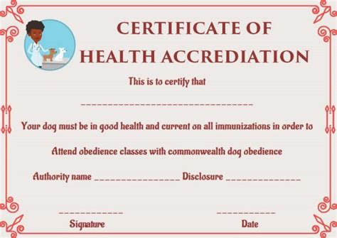 Dog Health Certificate For Travel Templates Certificate Templates