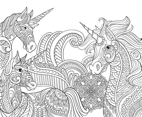 Freebie Friday 10-17-18 Colorful Unicorns Coloring Page