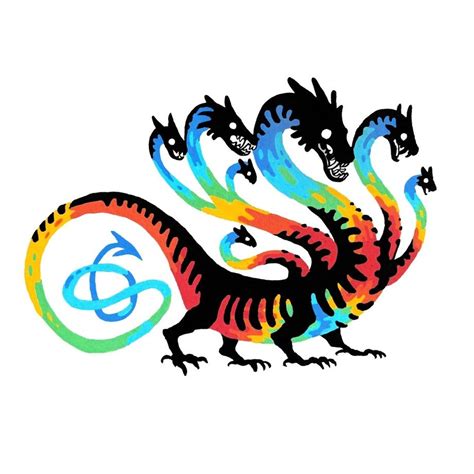 Rainbow Hydra Dragon Print An Art Print By Diana Chan Fantasy