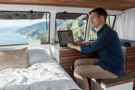 23 Year Old Filmmakers Cargo Van Tiny House Campervan Interior