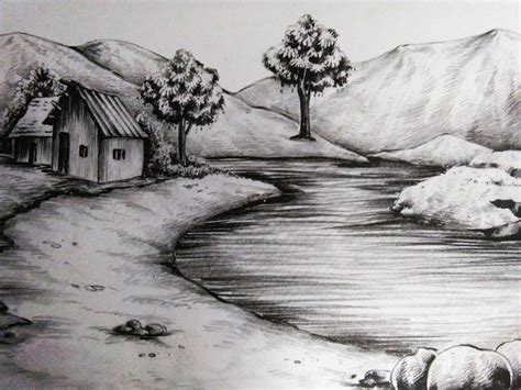 Pin On Scenery Scketh Nature Art Drawings Pencil Drawings Of Nature