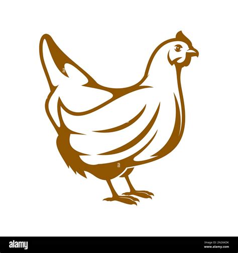 Poultry Farm Hen And Chicken Icon Meat And Eggs Organic Farm Natural