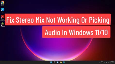 Fix Stereo Mix Not Working Or Picking Audio In Windows 1110 Youtube