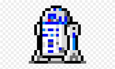 R2d2 Big Star Wars Pixel Art Free Transparent Png Clipart Images