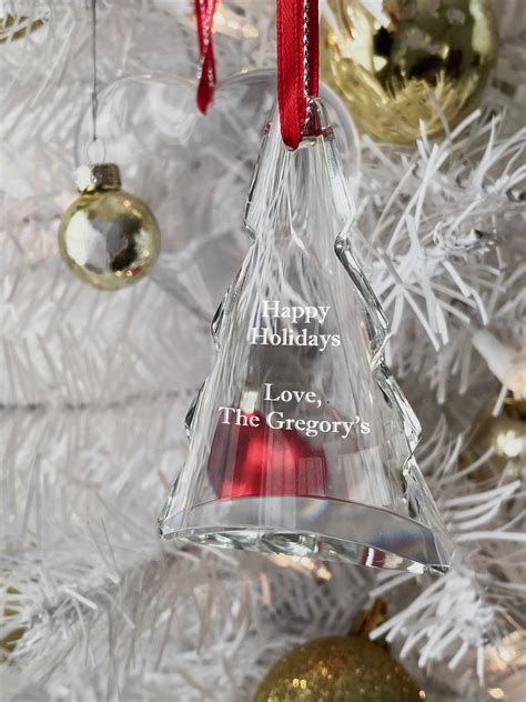 Custom Crystal Holiday Ornament Tree Etsy