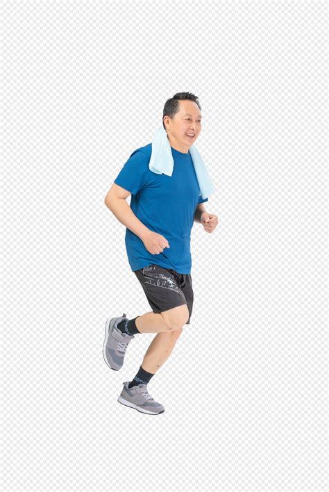 Running Old Man Png Transparent Image And Clipart Image For Free