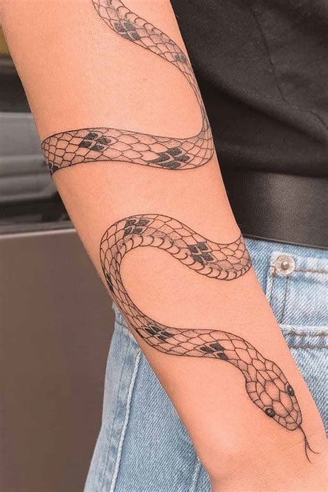 Forearm Snake Tattoo Designs For Men Photos