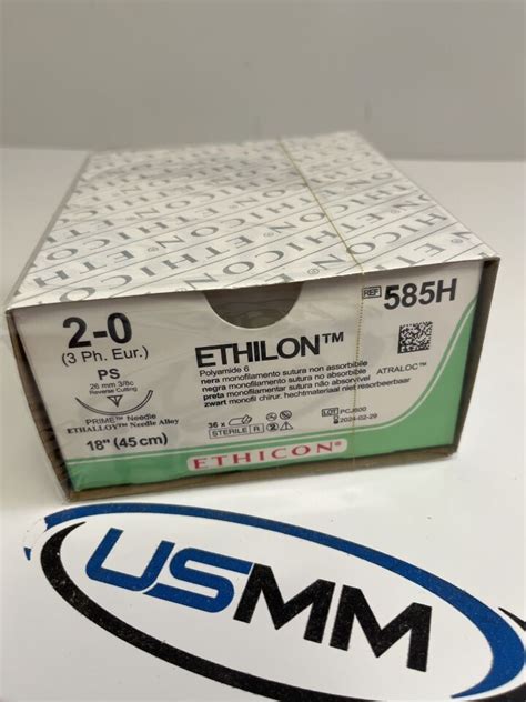 New Ethicon Box Of 36 585h Ethilon 2 0 18in Sutures For Sale Dotmed
