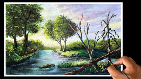 Realistic Painting How To Paint Realistic Landscape Painting In
