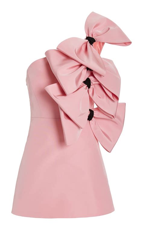 Bow Detailed Silk Mini Dress By Carolina Herrera Moda Operandi Fashion Silk Mini Dress