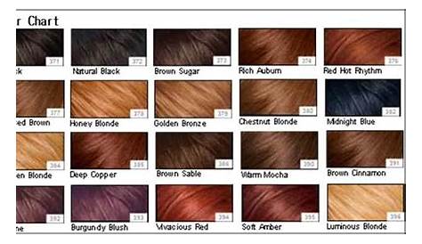 hair color chart auburn
