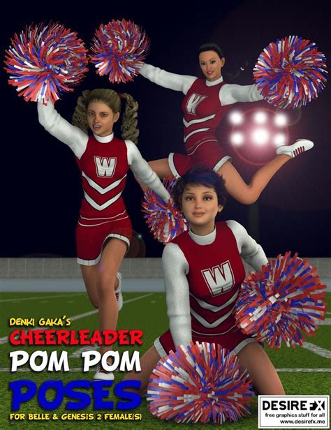 Desire FX 3d Models Cheerleader Pom Pom Poses