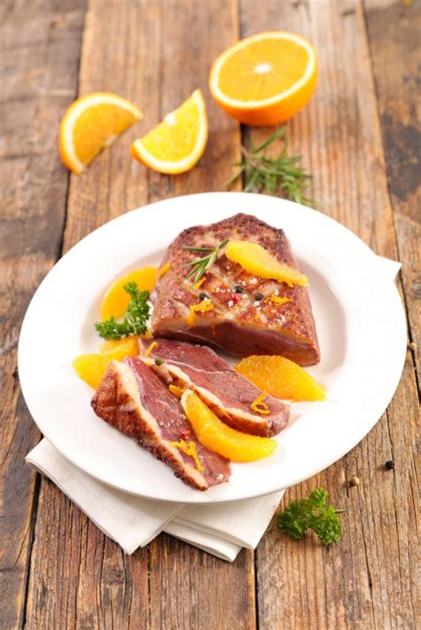 Magret de canard à lorange