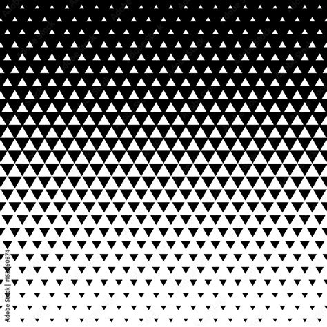 Vector Seamless White To Black Color Transition Triangle Halftone