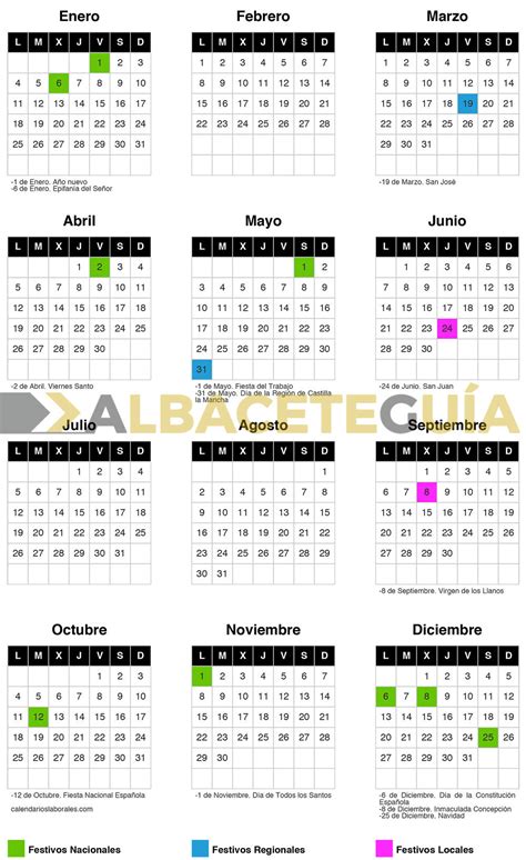 En el primer cuatrimestre del año andalucía cuenta con seis días festivos. Calendario Laboral 2021 Albacete | Consúltalo aquí | AlbaceteGuía