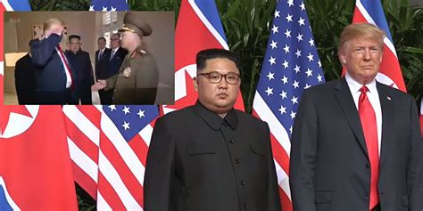 trump appears to salute north korean general during historic summit