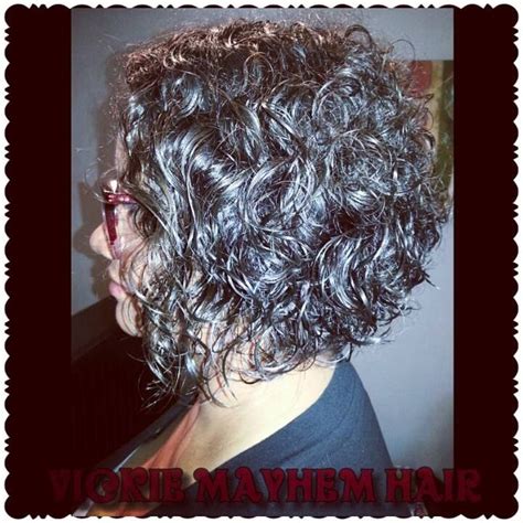 She would complain about her frizzy curly and unmanageable hair. curly hair -a-line bob - short Hair by: Vickie Mayhem Hair ...
