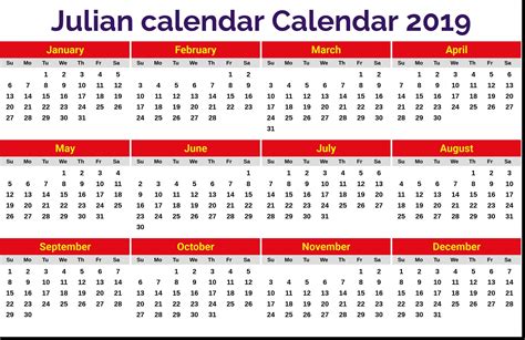 2019 Julian Calendar Qualads