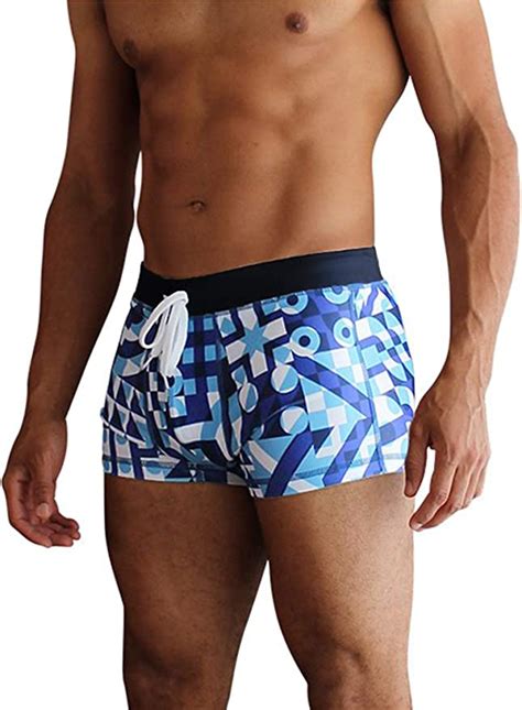 Coofandy Men S Square Leg Swim Briefs Printed Athletic Swimwear Brief Swimsuit Swimming Boxer