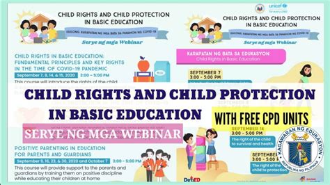 Free Cpd Units On Child Rights And Child Protection In Basic Education