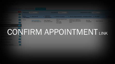 Confirm Appointment Link Youtube