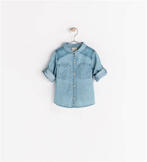 Denim Toddler Shirt Zara Moda Para Niñas Estilo Infantil Niñas