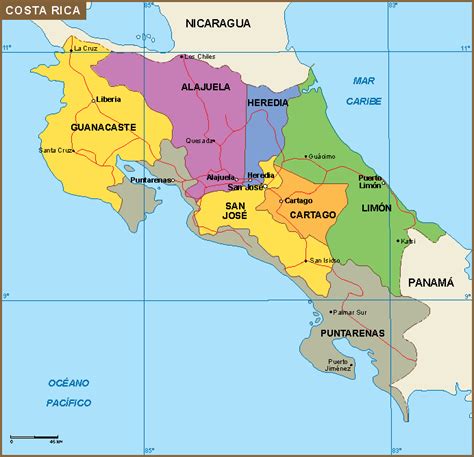 Lista 103 Foto Mapa De Costa Rica Para Colorear Mirada Tensa