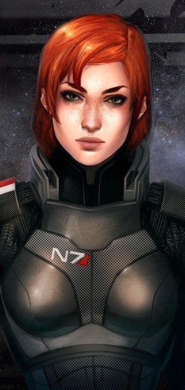 Commander Shepard Portrait By Kate Niemczyk Masseffect Mass Effect 1 Mass Effect Universe